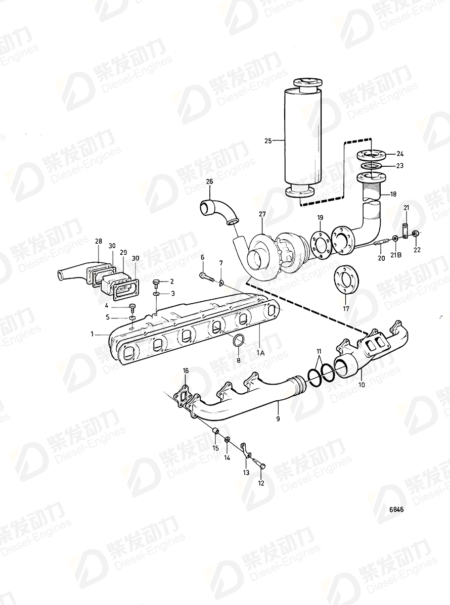 VOLVO Overhaul gasket kit, reconditioning 876371 Drawing